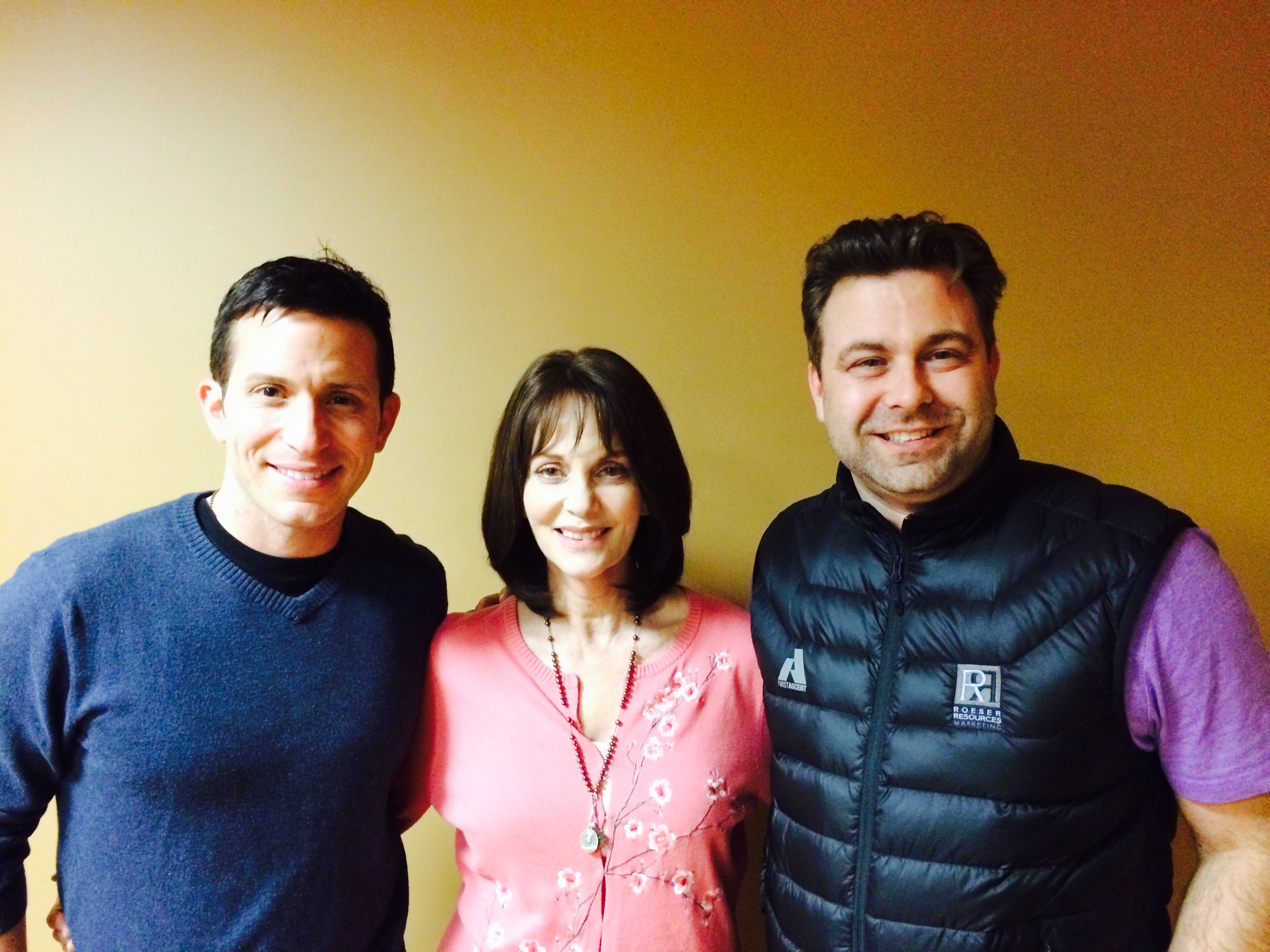 Erich Hover, Lesley Ann Warren and Jonas Roeser on set of 