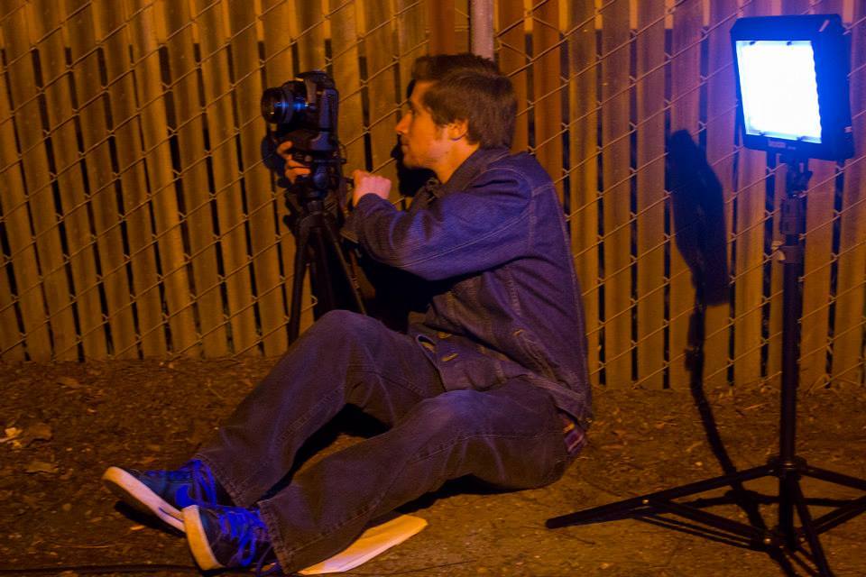 Filming for my first feature film, 