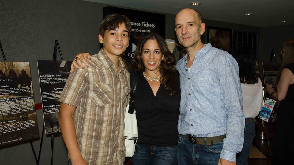 John Walter and his fam at a private screening for 'GasMask'