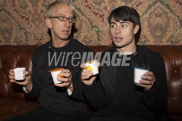 LOS ANGELES, CA - NOVEMBER 18: TV personality Andy Dick and Actor Paris Dylan attend Interscope Records AMA After Party Hosted By NIVEA Lip Butters & Ciroc Ultra Premium Vodka Portraits Inside on November 18, 2012 in Los Angeles, California. (Photo by Mic