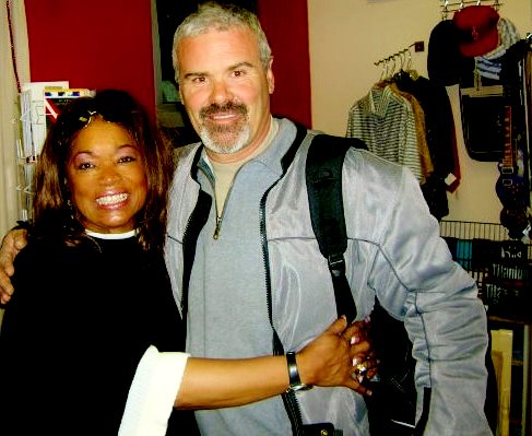 Linda with her friend and co Producer Frank Serafine award-winning American sound effects designer at Universal signing of Linda's Box set Motown release Motown Volume3