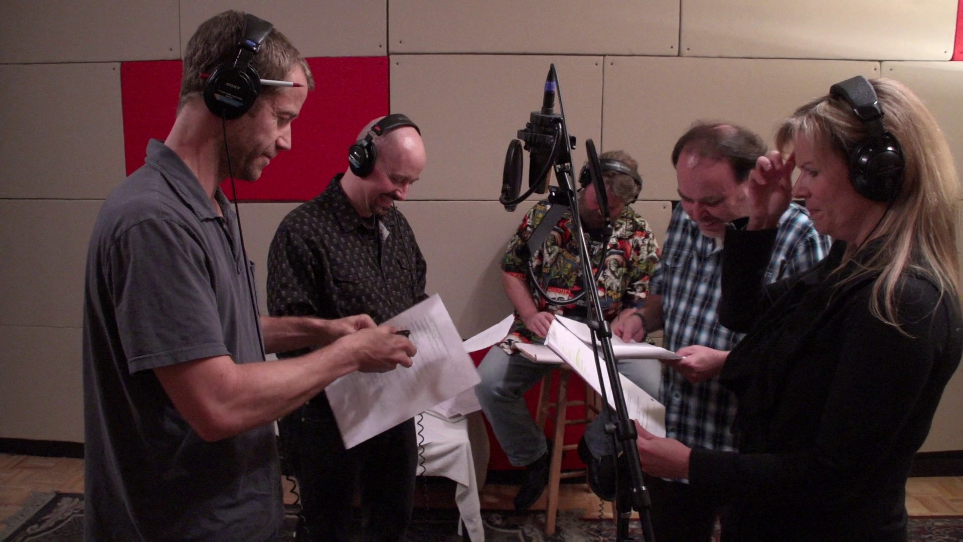 In the studio working on Tales From Beyond volume 2. With Colin Ferguson, Jim O'Rear and Mary McGlynn