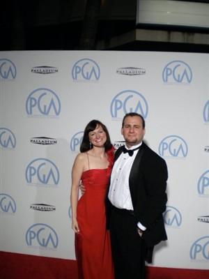 Producer Daniel Abrams and Writer Moira McMahon attend the 2010 Producers Guild Awards.