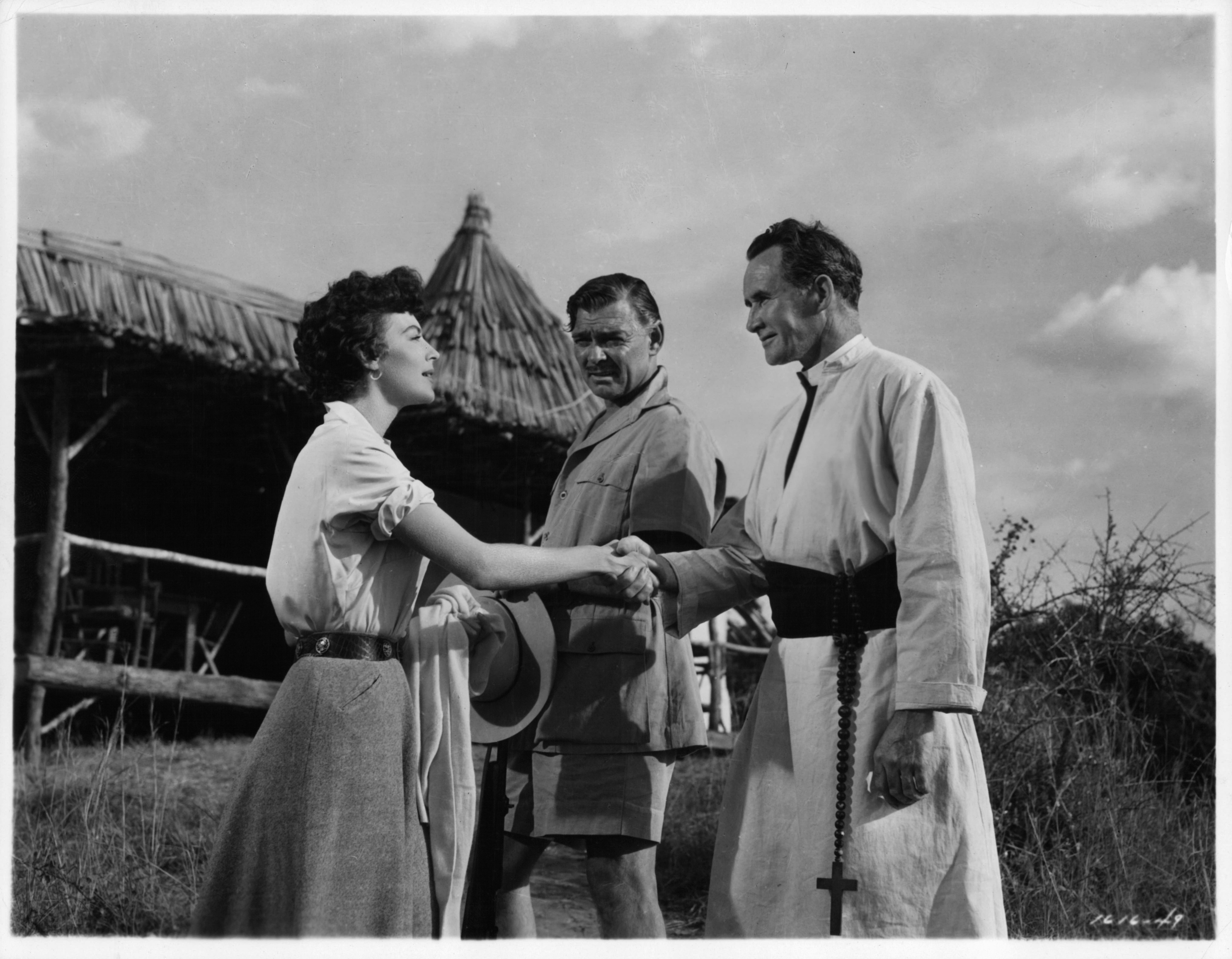 Still of Clark Gable, Ava Gardner and Denis O'Dea in Mogambo (1953)