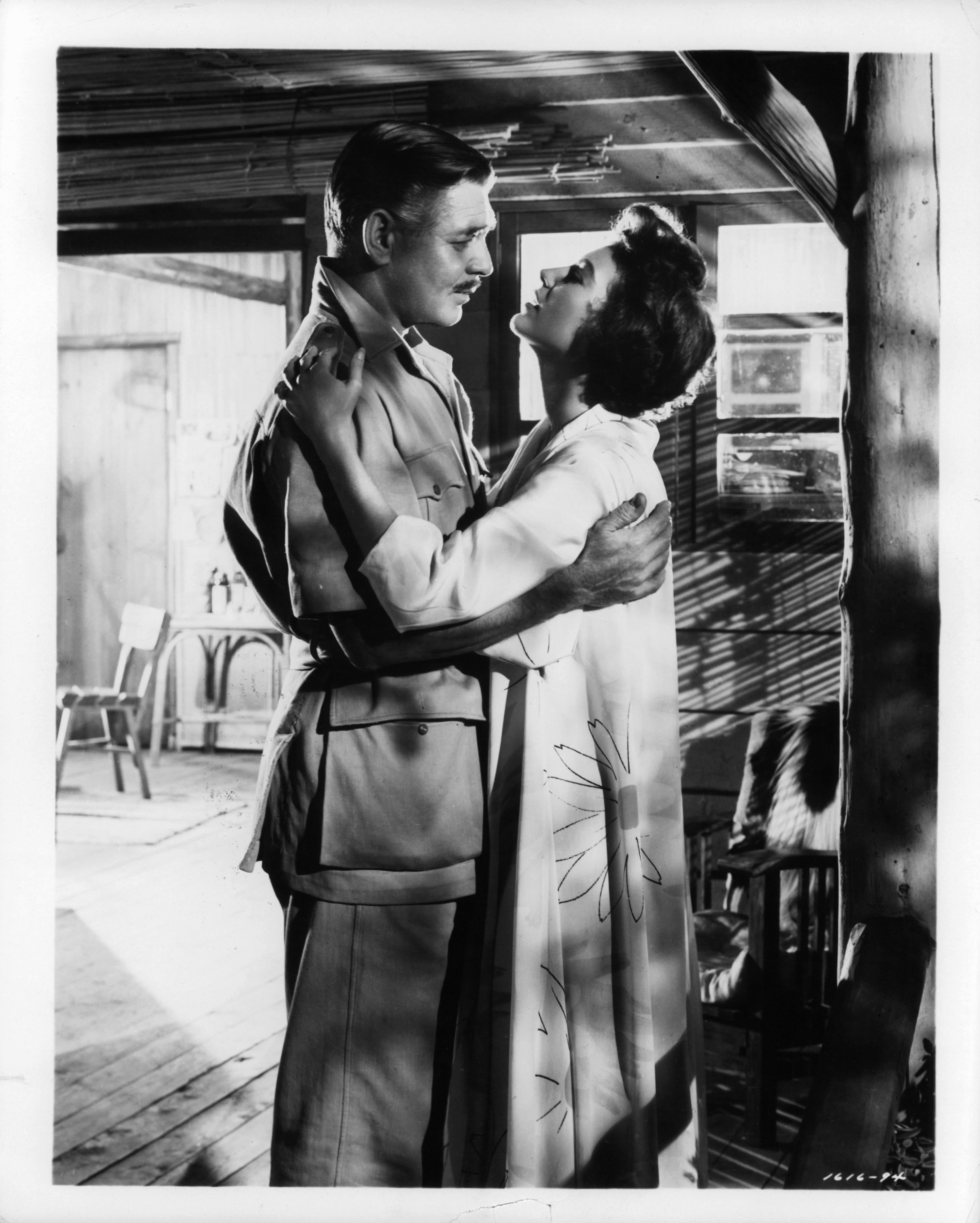 Still of Clark Gable and Ava Gardner in Mogambo (1953)