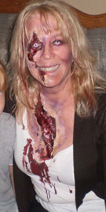 special Effects makeup and Blond Zombie actor in the movie The Zombinator Sergio Myers