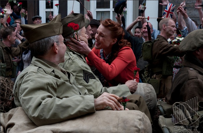 On Set of Monuments Men with Bill Murray and Bob Balaban