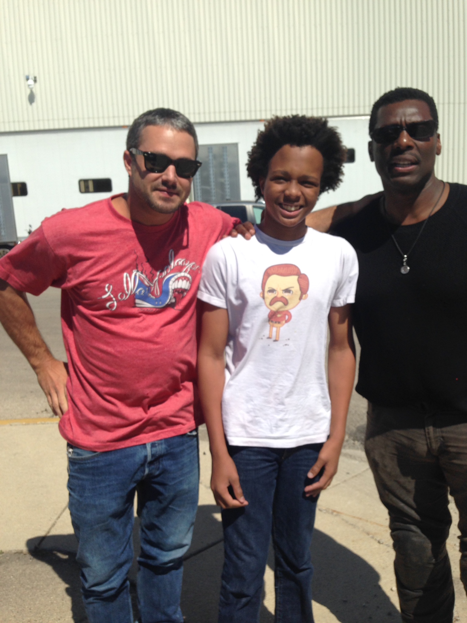 Ran into Eamonn Walker and Taylor Kinny.