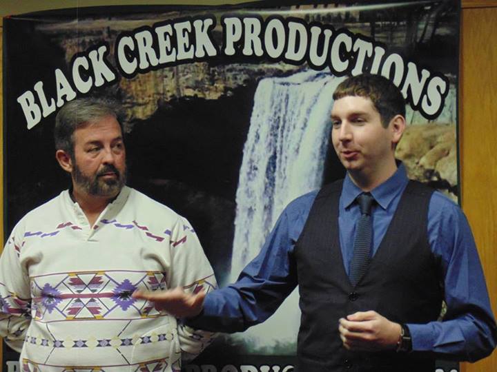 Ribbon Cutting for Black Creek Productions. I'm in the blue shirt and tie.