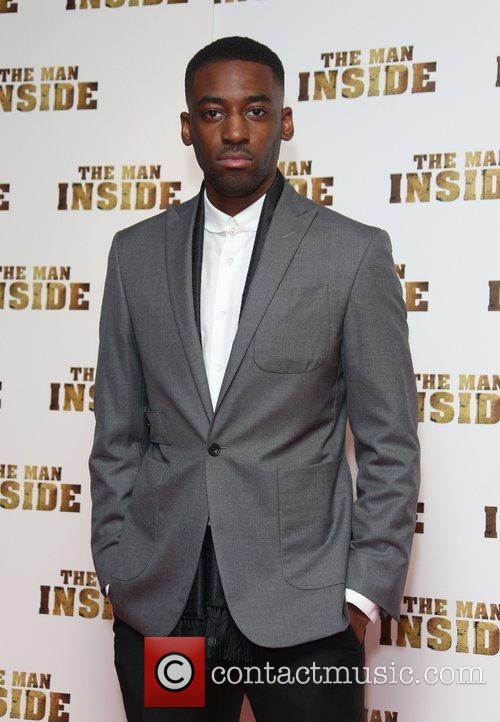 Ashley Thomas arriving at THE MAN INSIDE London premiere. [2012]