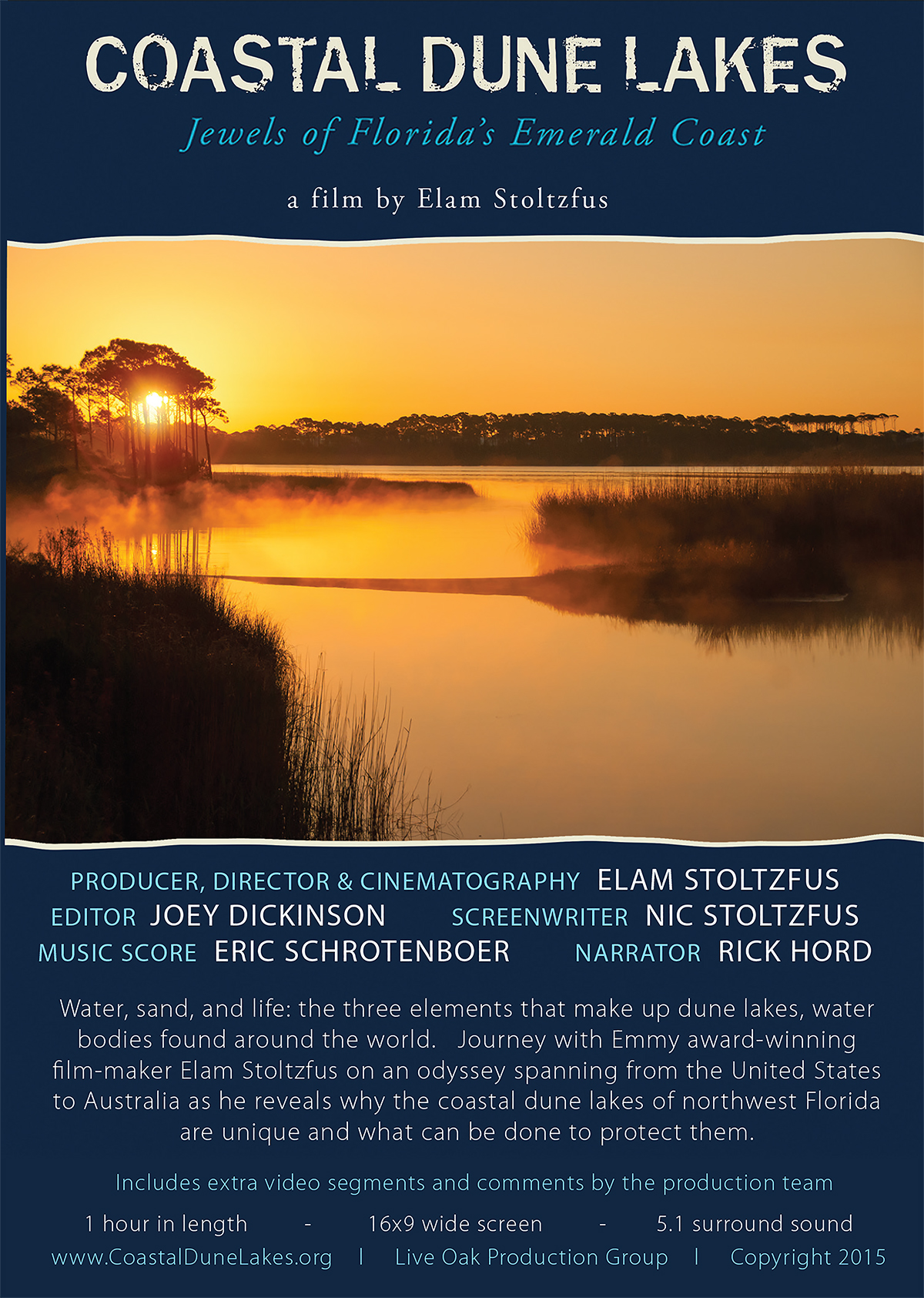 Coastal Dune Lakes: Jewels of Florida's Emerald Coast, poster and DVD cover.