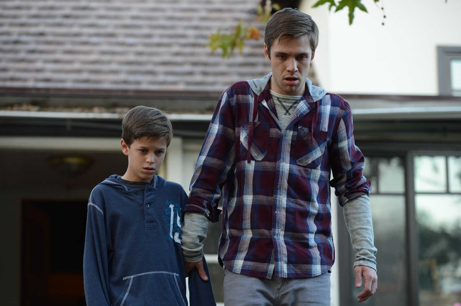 Jacob Buster on the set of THE LOST BOY with Matthew Fahey