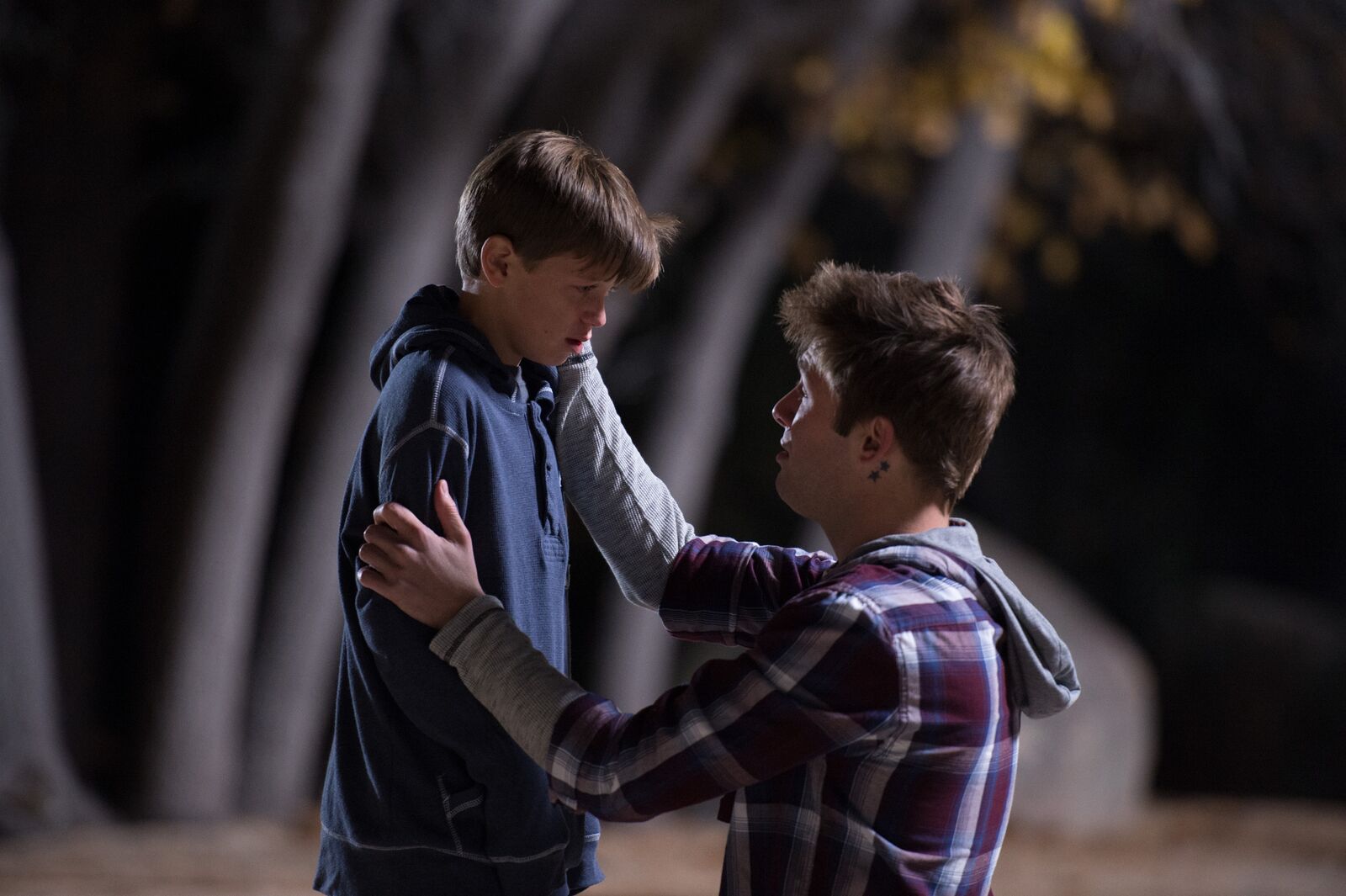 Jacob Buster of the set of THE LOST BOY with Matthew Fahey