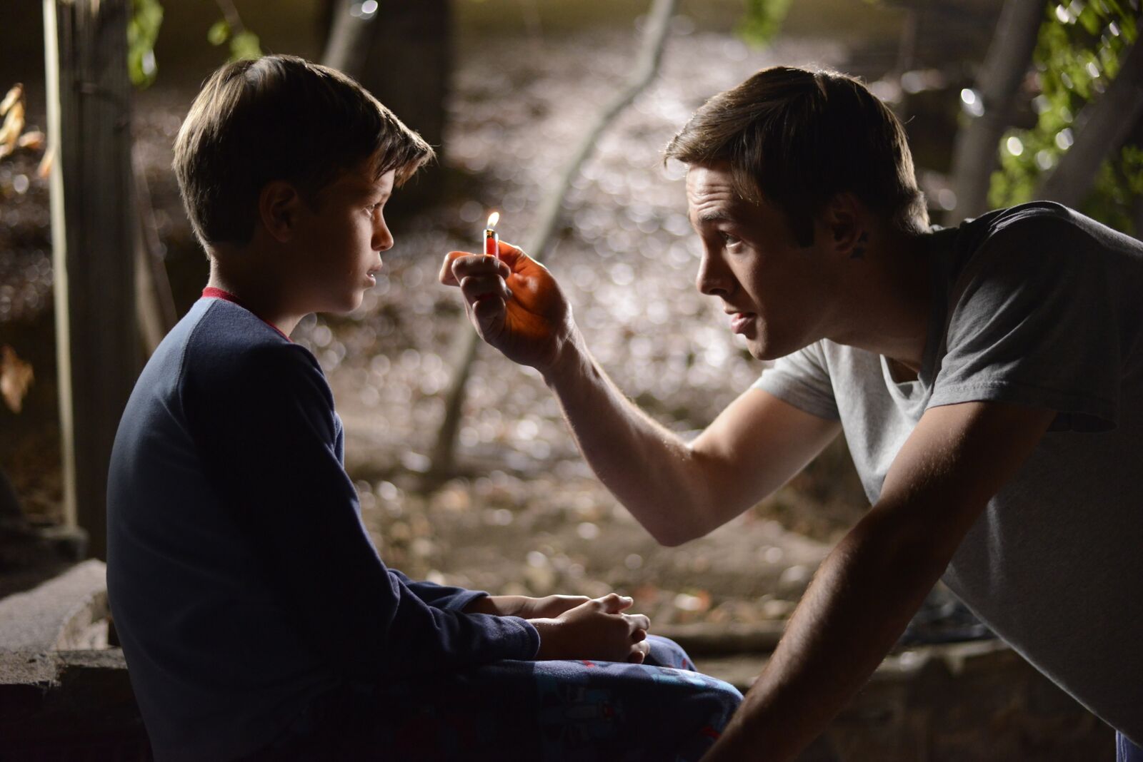 Jacob Buster of the set of THE LOST BOY with Matthew Fahey