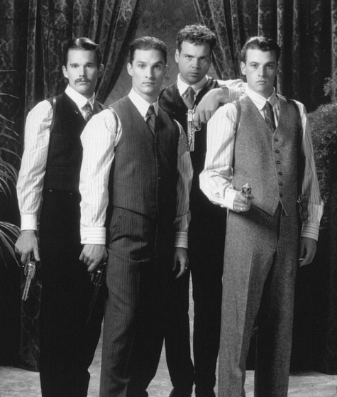 Ethan Hawke, Matthew McConaughey, Skeet Ulrich and Vincent D'Onofrio in The Newton Boys (1998)