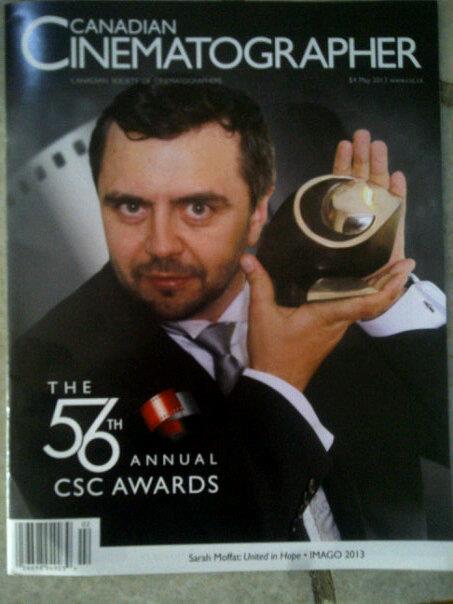 Pasha Patriki receives award for Best Cinematography at CSC Awards 2013
