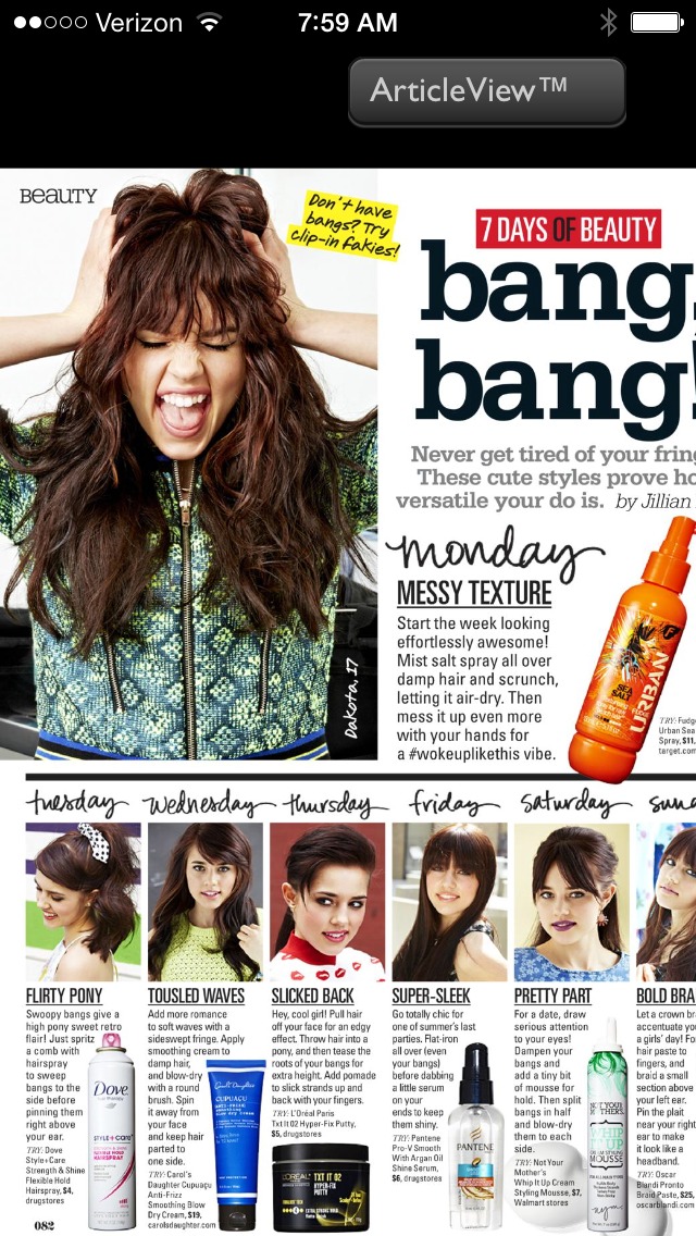 August 2014 issue Seventeen Magazine