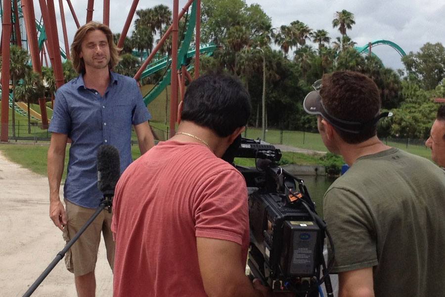 Behind the scenes of Insane Coaster Wars (Travel Channel).