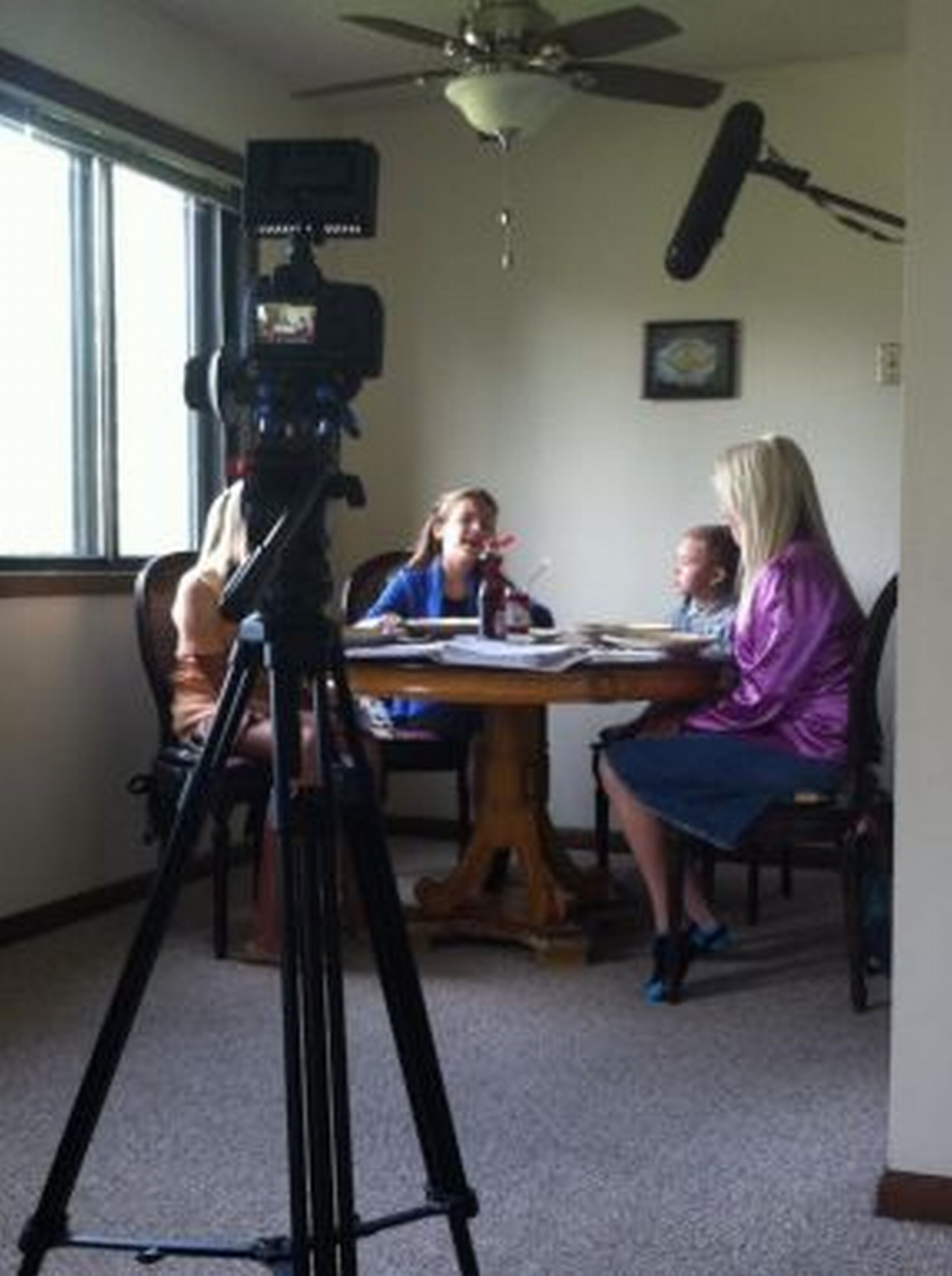 Bailey filming the movie: Soul Survivors, Angels in Training Victoria,MN