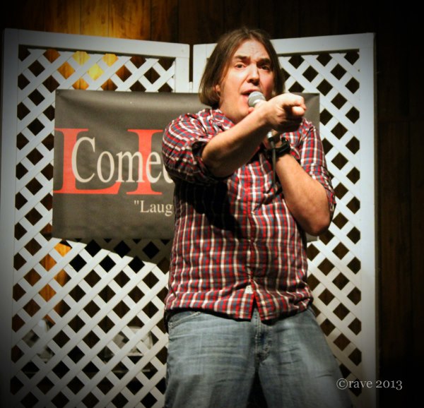 Doing my stand up act.