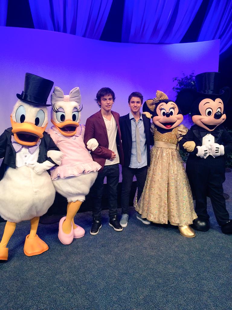Joaquín Ochoa (right) and Agustín Bernasconi at Walt Disney World's Epcot Center in Orlando, Florida.