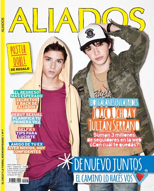 Joaquín Ochoa and Julián Serrano on the cover of the April 2014 issue of Aliados Magazine