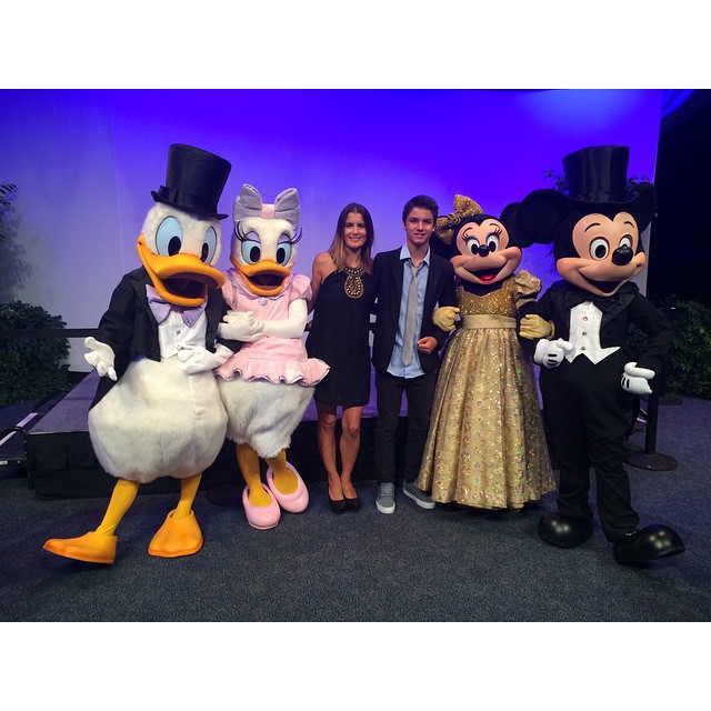 Joaquín Ochoa and mom Cecilia Torres at Walt Disney World's Epcot Center in Orlando, Florida.