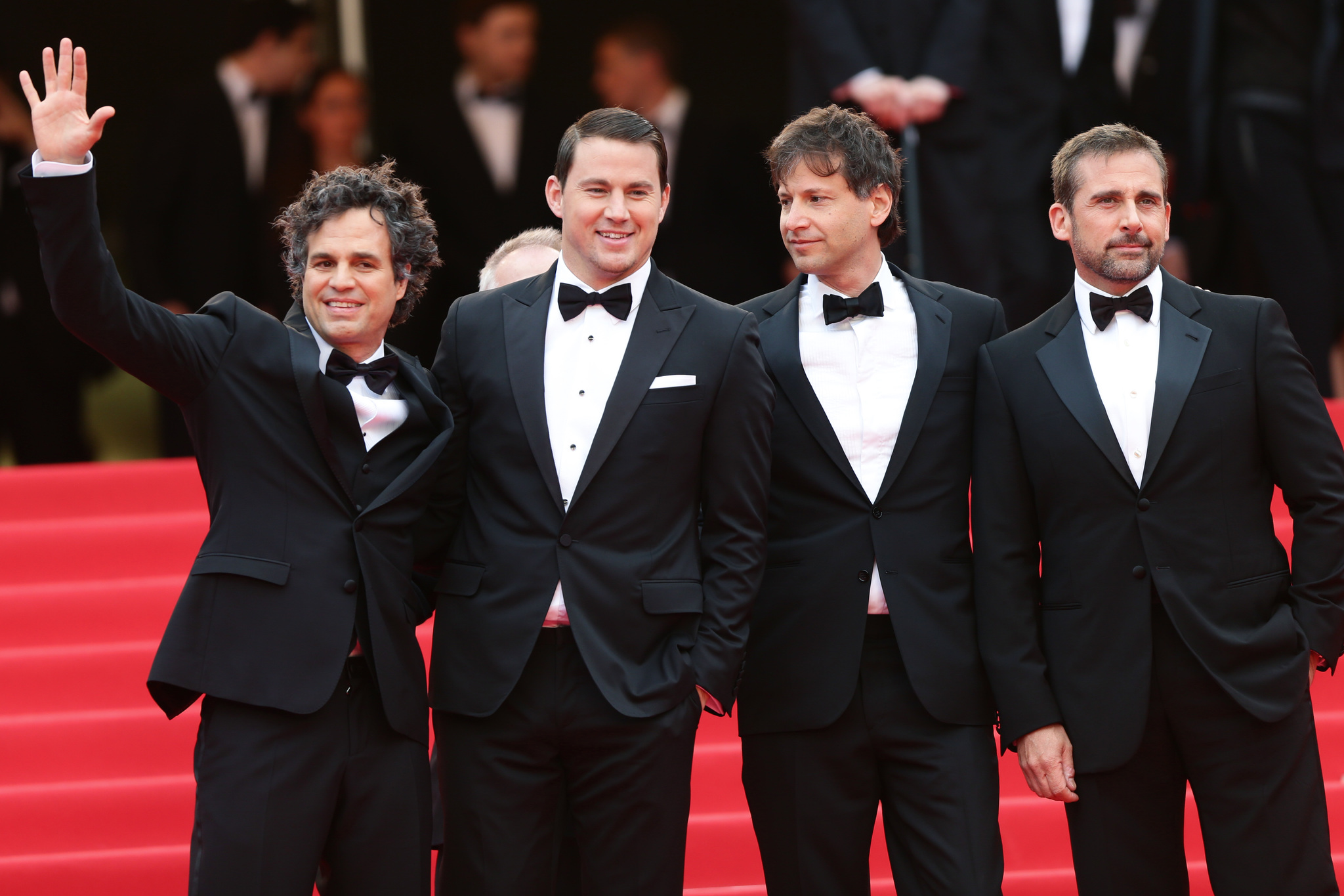 Steve Carell, Bennett Miller, Mark Ruffalo and Channing Tatum at event of Foxcatcher (2014)