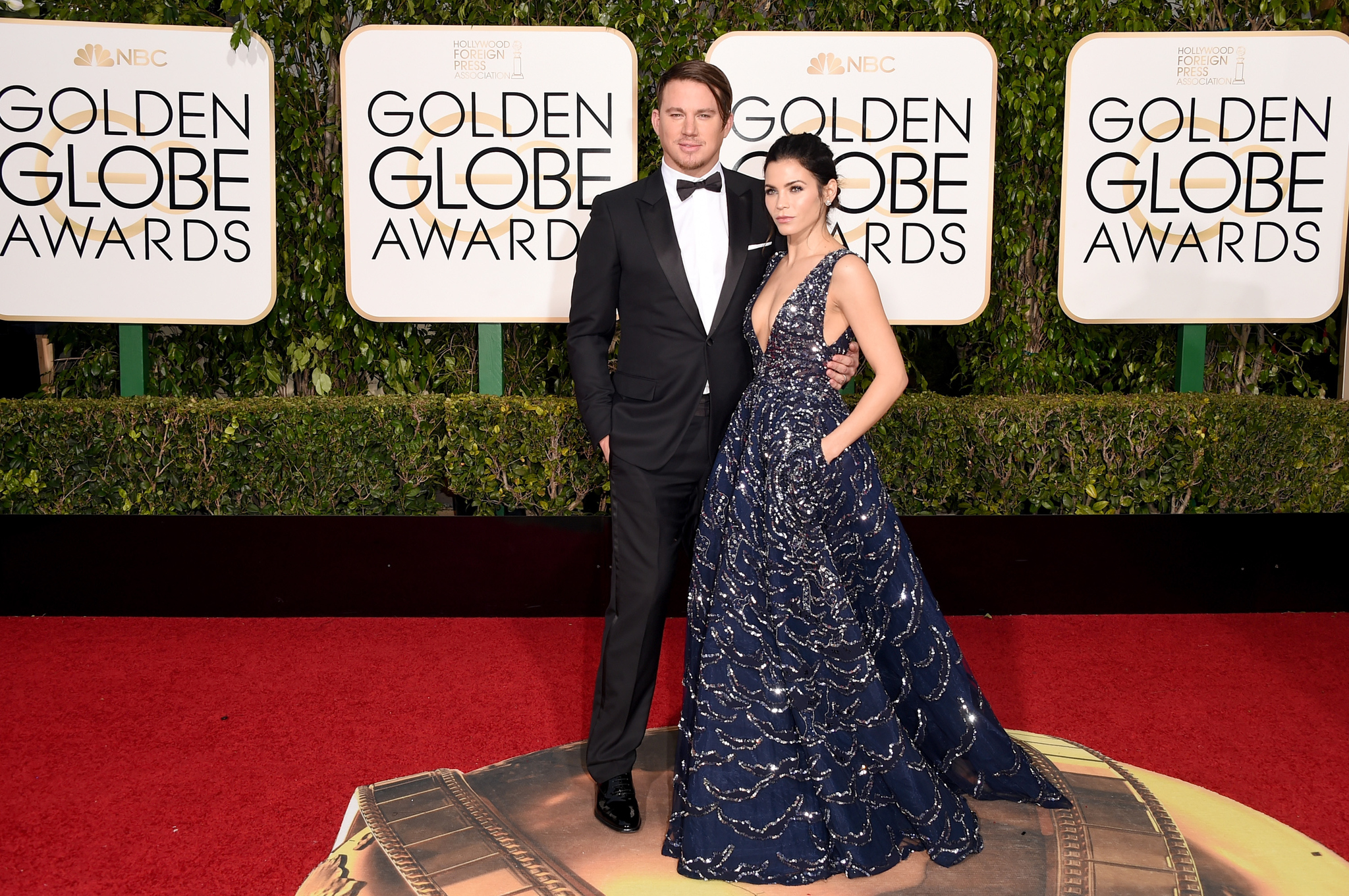 Channing Tatum and Jenna Dewan Tatum at event of 73rd Golden Globe Awards (2016)