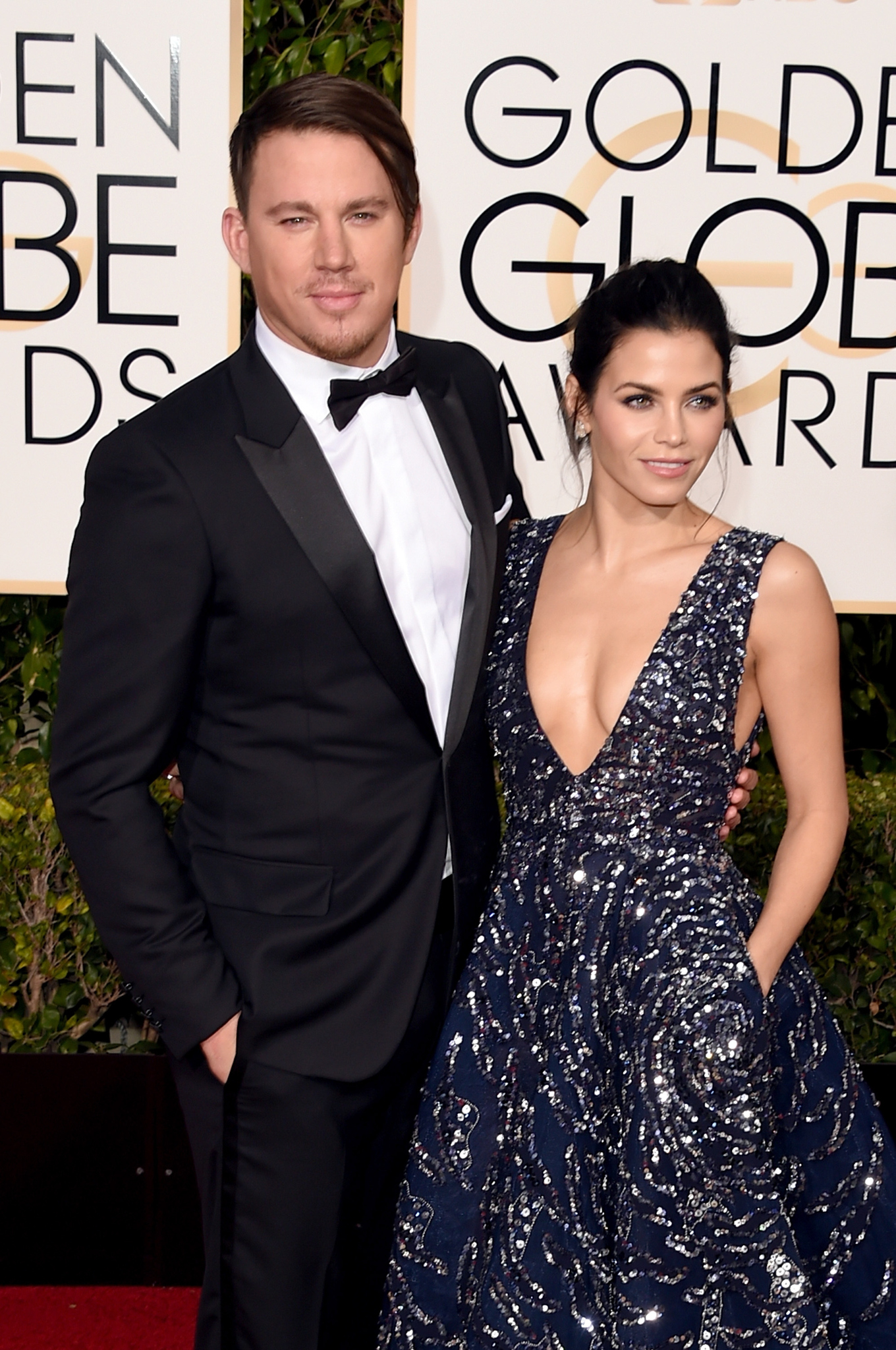 Channing Tatum and Jenna Dewan Tatum at event of 73rd Golden Globe Awards (2016)