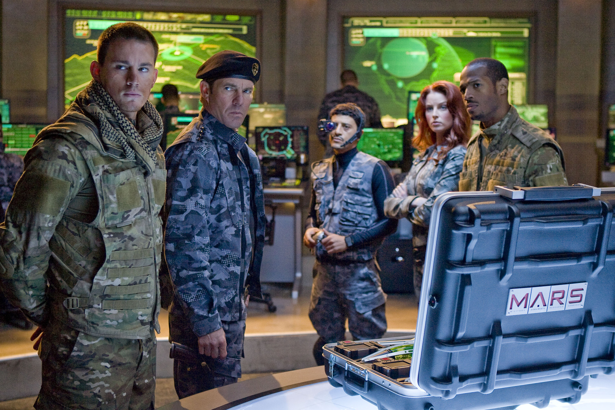 Still of Dennis Quaid, Marlon Wayans, Rachel Nichols, Saïd Taghmaoui and Channing Tatum in G.I. Joe: The Rise of Cobra (2009)