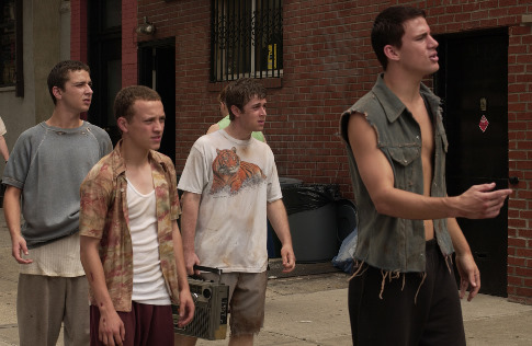 Still of Shia LaBeouf, Peter Anthony Tambakis, Adam Scarimbolo and Channing Tatum in A Guide to Recognizing Your Saints (2006)