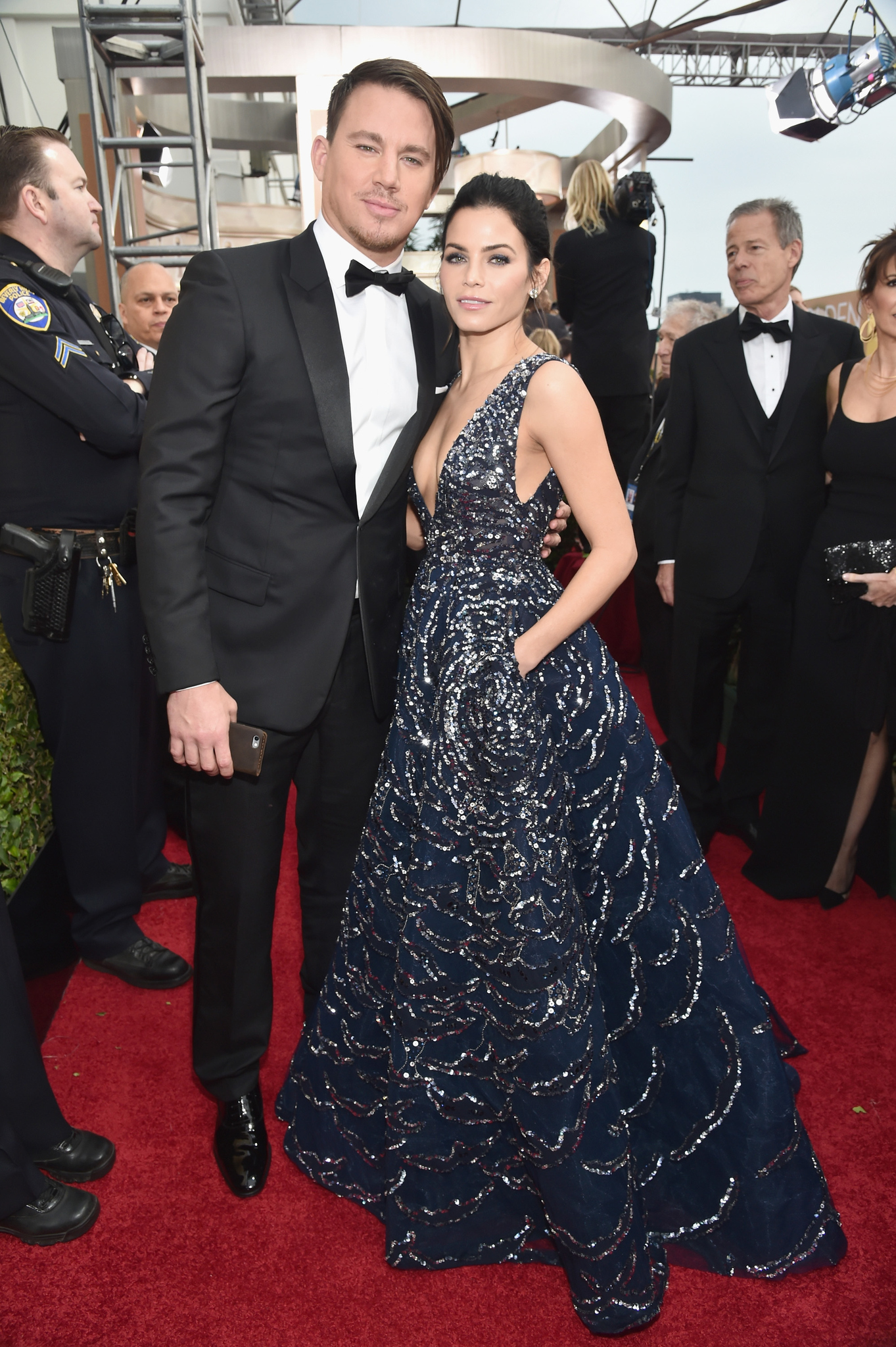 Channing Tatum and Jenna Dewan Tatum at event of 73rd Golden Globe Awards (2016)