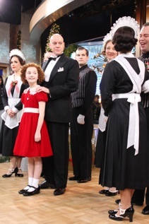 Taylor and the cast of Annie the Musical perform on Good Morning America on December 13, 2012.