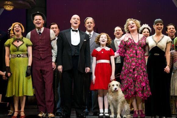 Taylor as Annie in the Broadway Revival of Annie in 2013.
