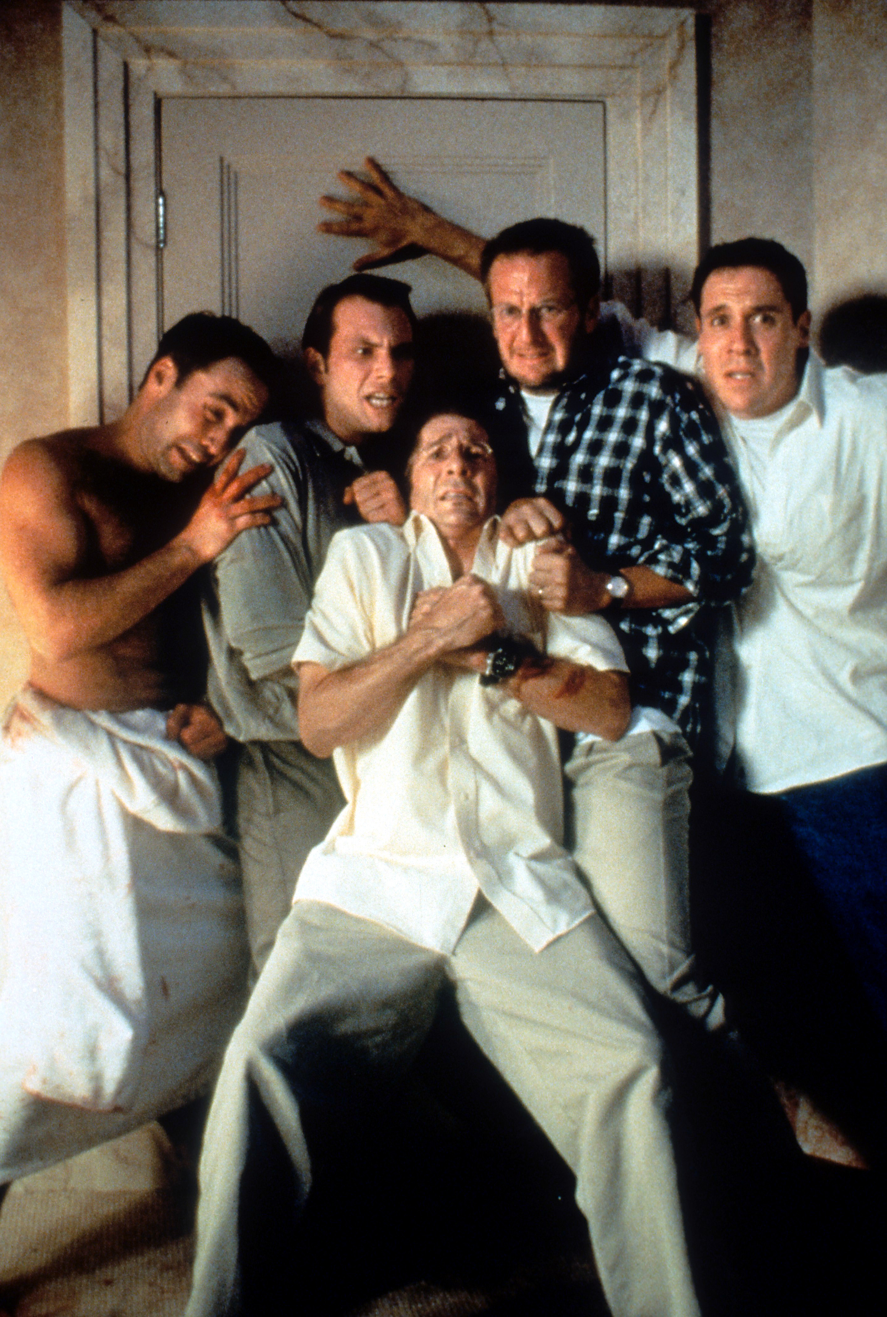 Still of Christian Slater, Jeremy Piven, Jon Favreau, Leland Orser and Daniel Stern in Very Bad Things (1998)