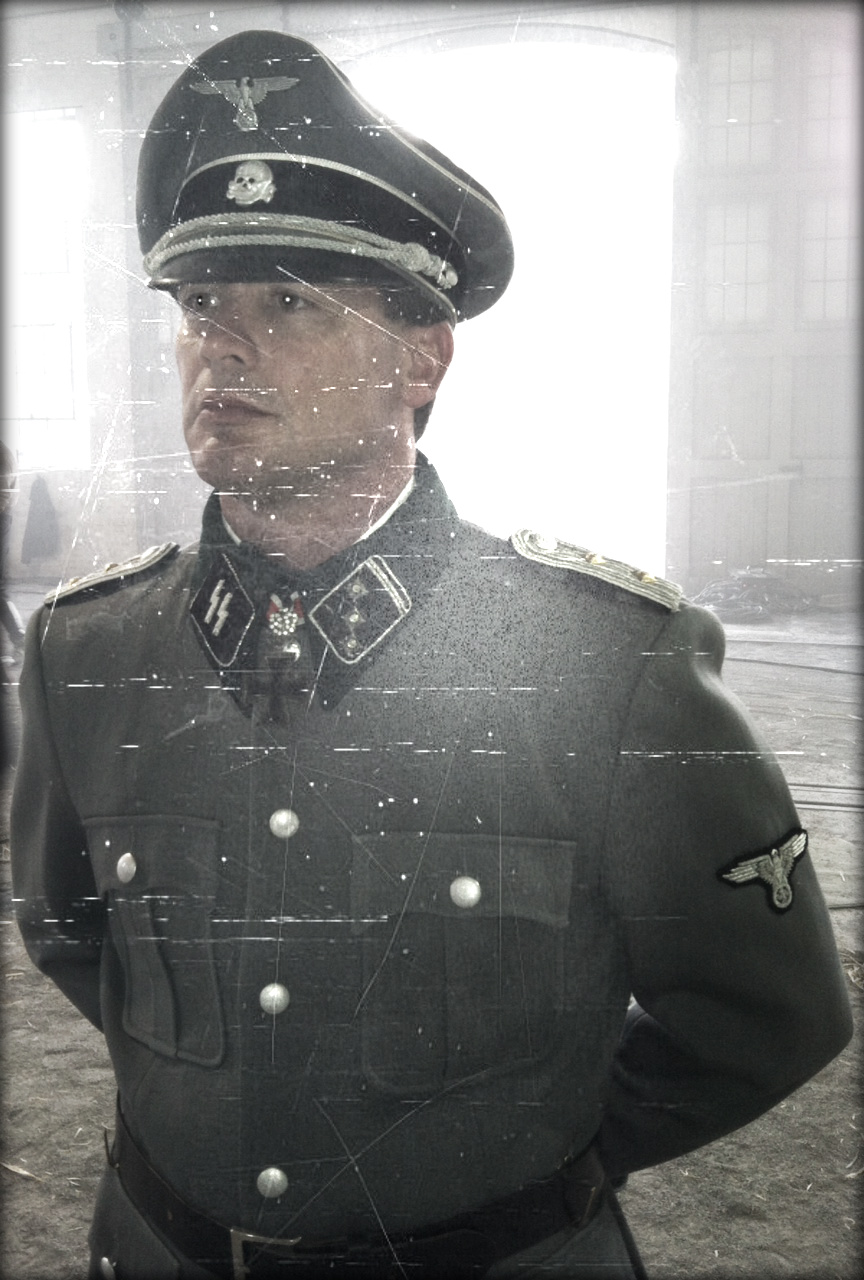 German SS Officer on set of History Channel Mini-Series 