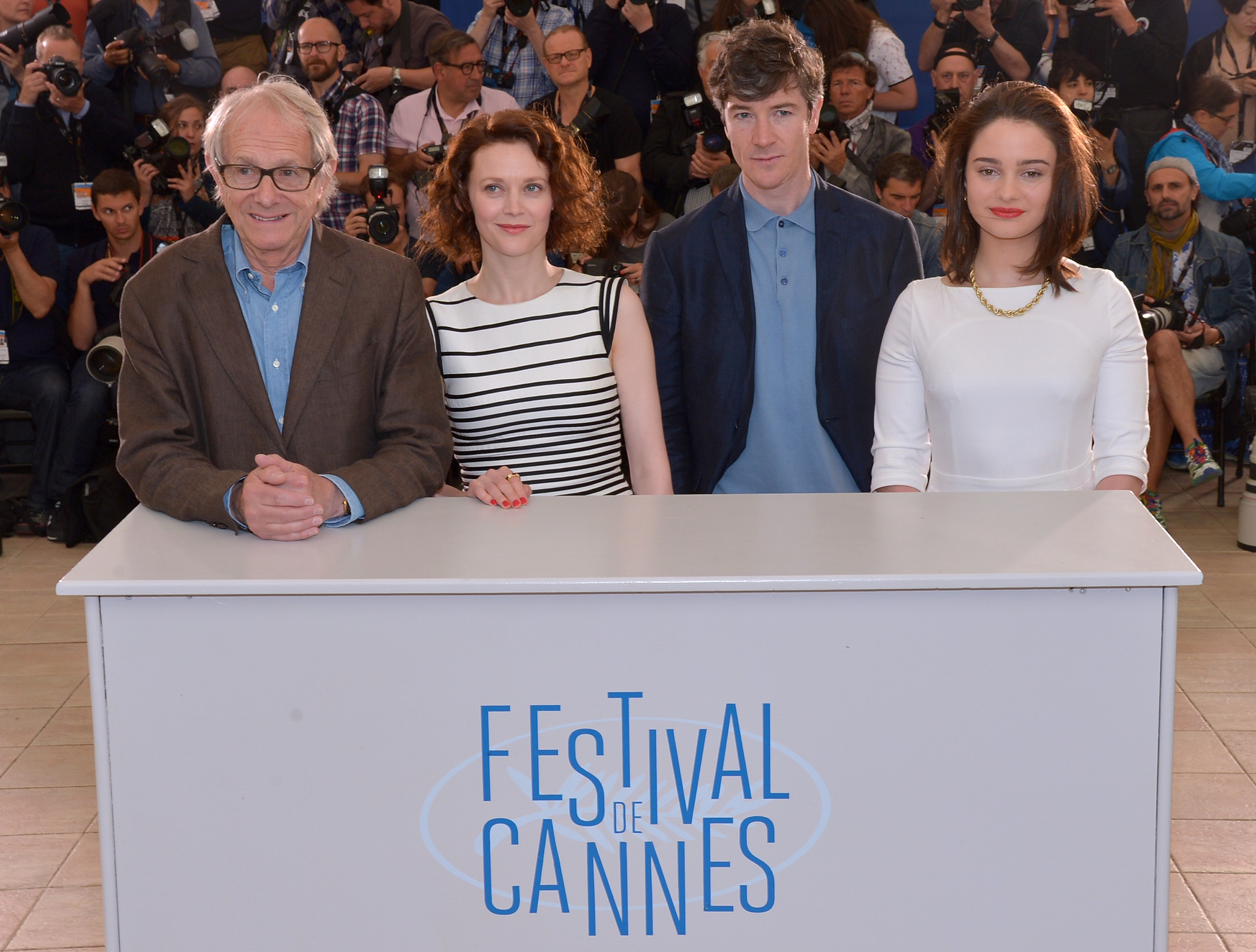 Ken Loach, Barry Ward, Simone Kirby and Aisling Franciosi at event of Jimmy's Hall (2014)