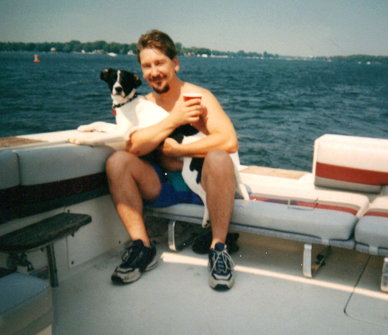 John with his psychiatrist on Lake Minnetonka 2002