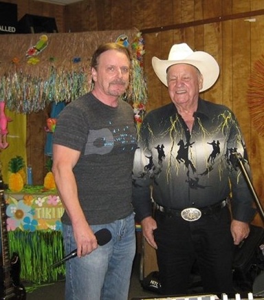 Ken Hudson with his Dad July 2012. Ken had performed for a dinner and dance in Vicksburg, MS.