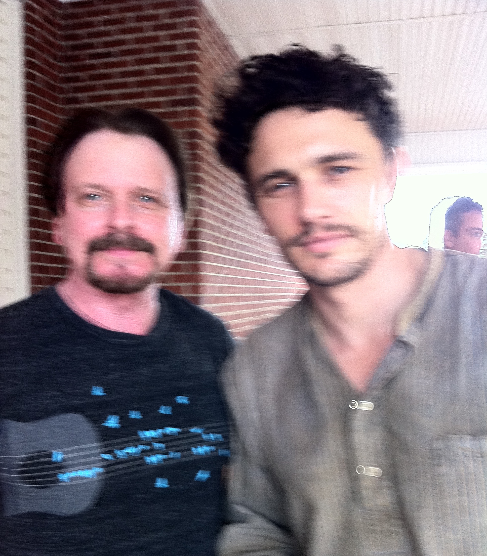 With James Franco during filming of 