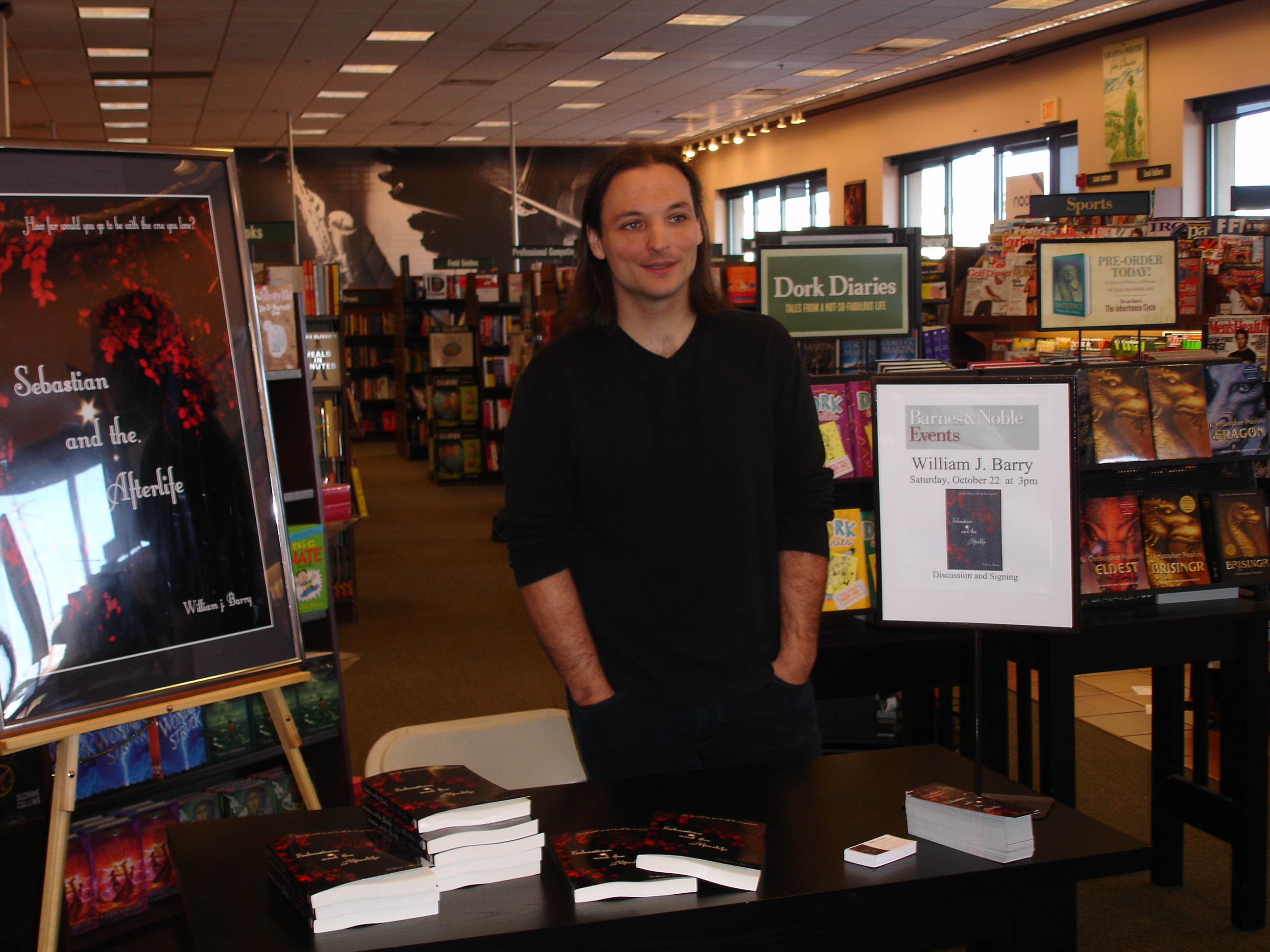 William at one of his book signings at Barnes and Noble