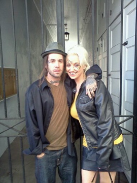 Stefan Solea with Fiance' Pricilla Marie Rodgers on the set of Now You See Me
