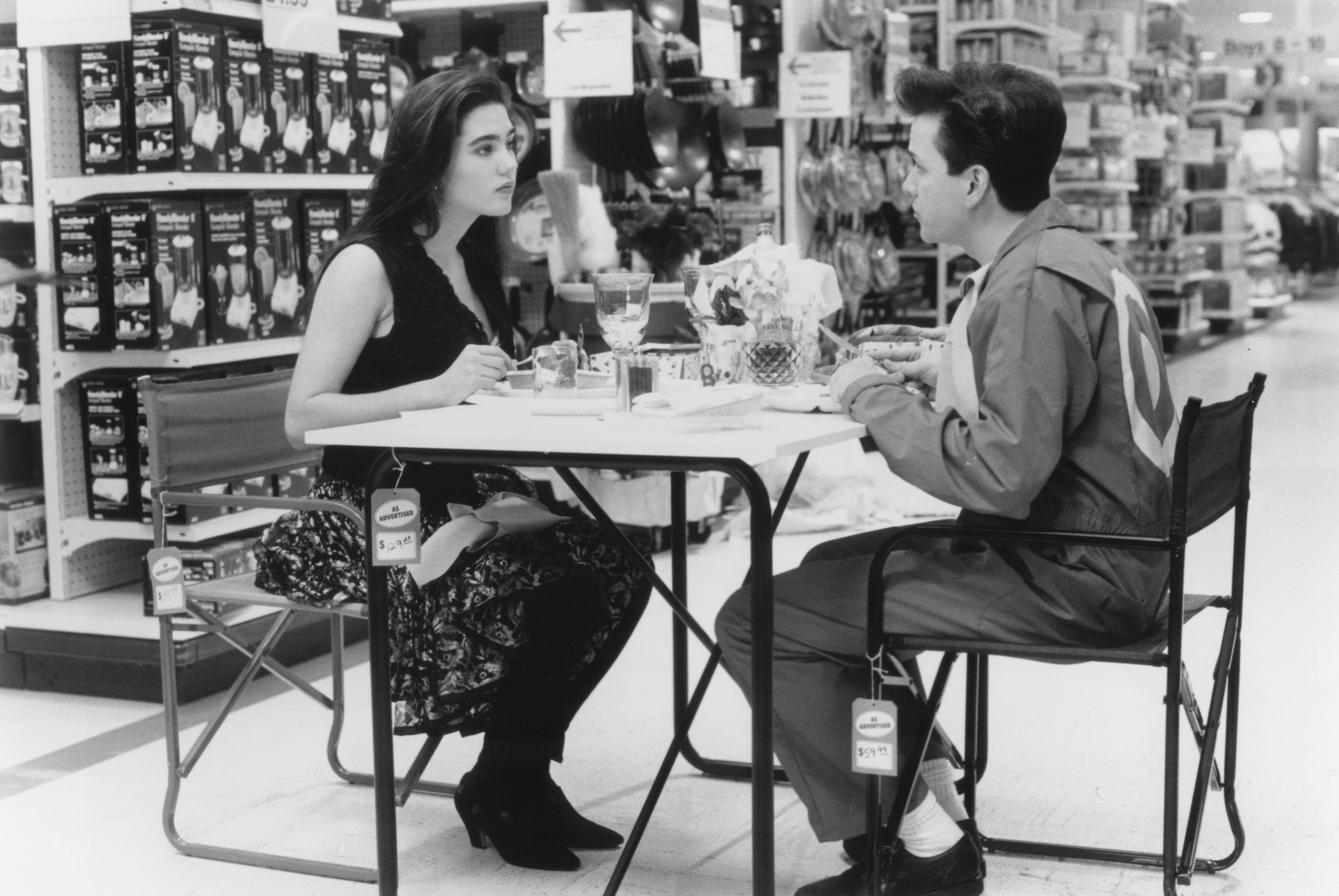 Still of Jennifer Connelly and Frank Whaley in Career Opportunities (1991)