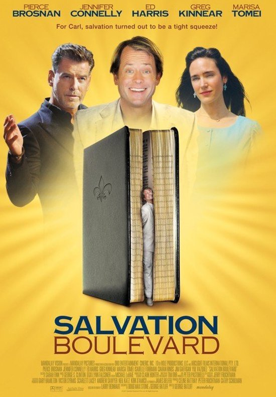 Pierce Brosnan, Jennifer Connelly and Greg Kinnear in Salvation Boulevard (2011)