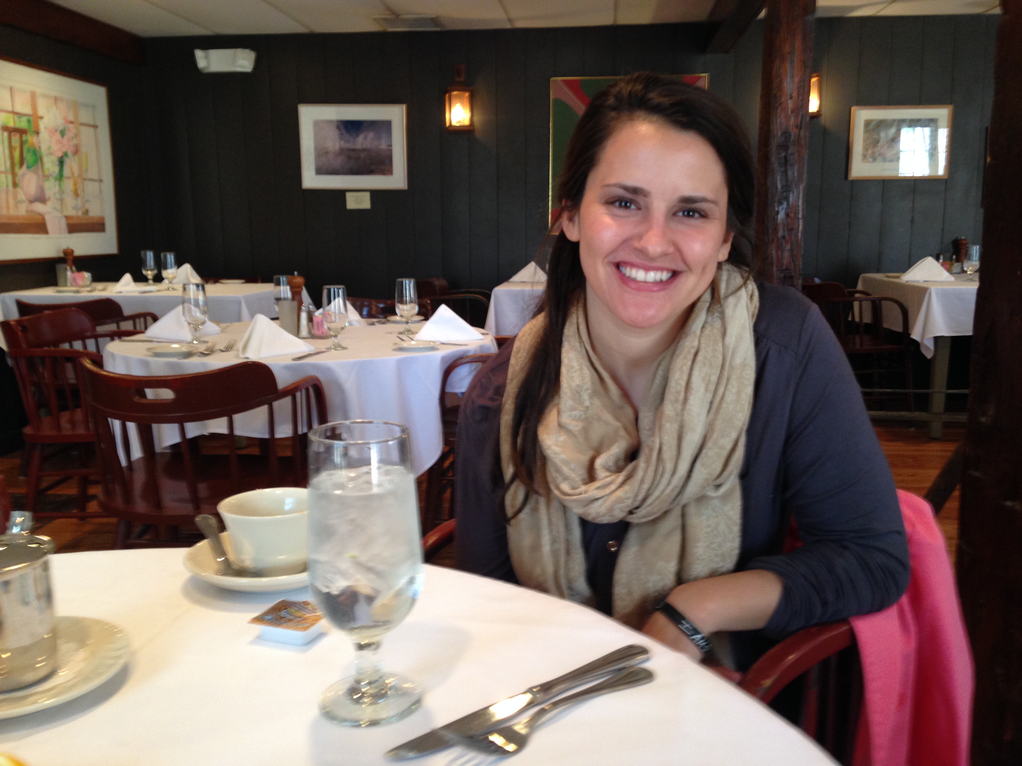 Associate Producer of The Colors of Emily, Mary Arnold enjoying a meal at the Red!