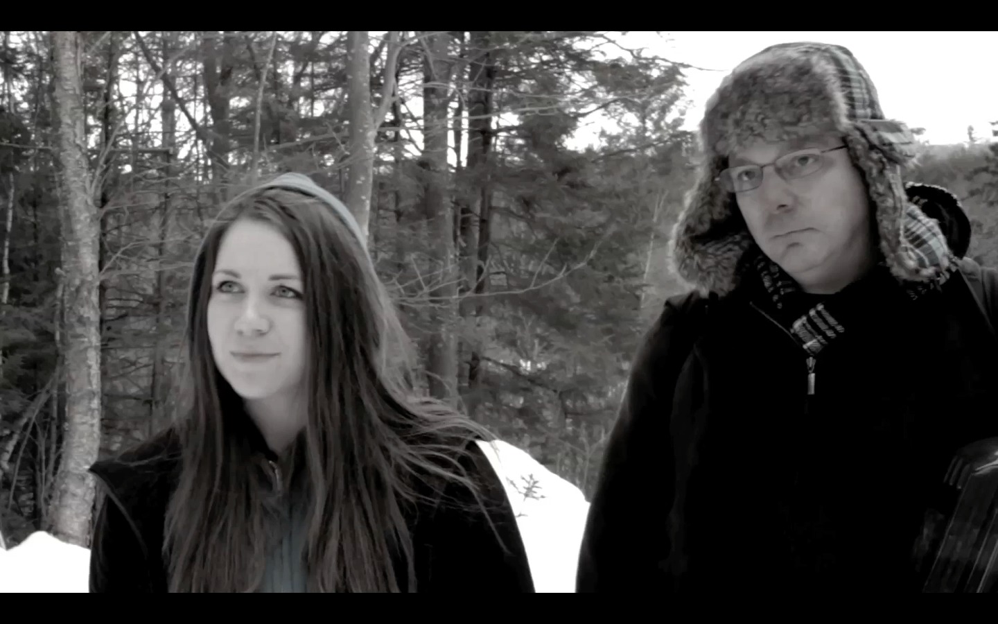 Pete Yagmin as Andre with Jessica Mosher as Rachel in a scene from Limbo (2014)