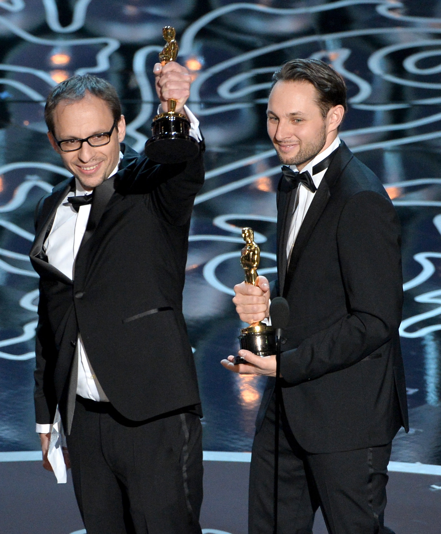 Alexandre Espigares and Laurent Witz at event of The Oscars (2014)