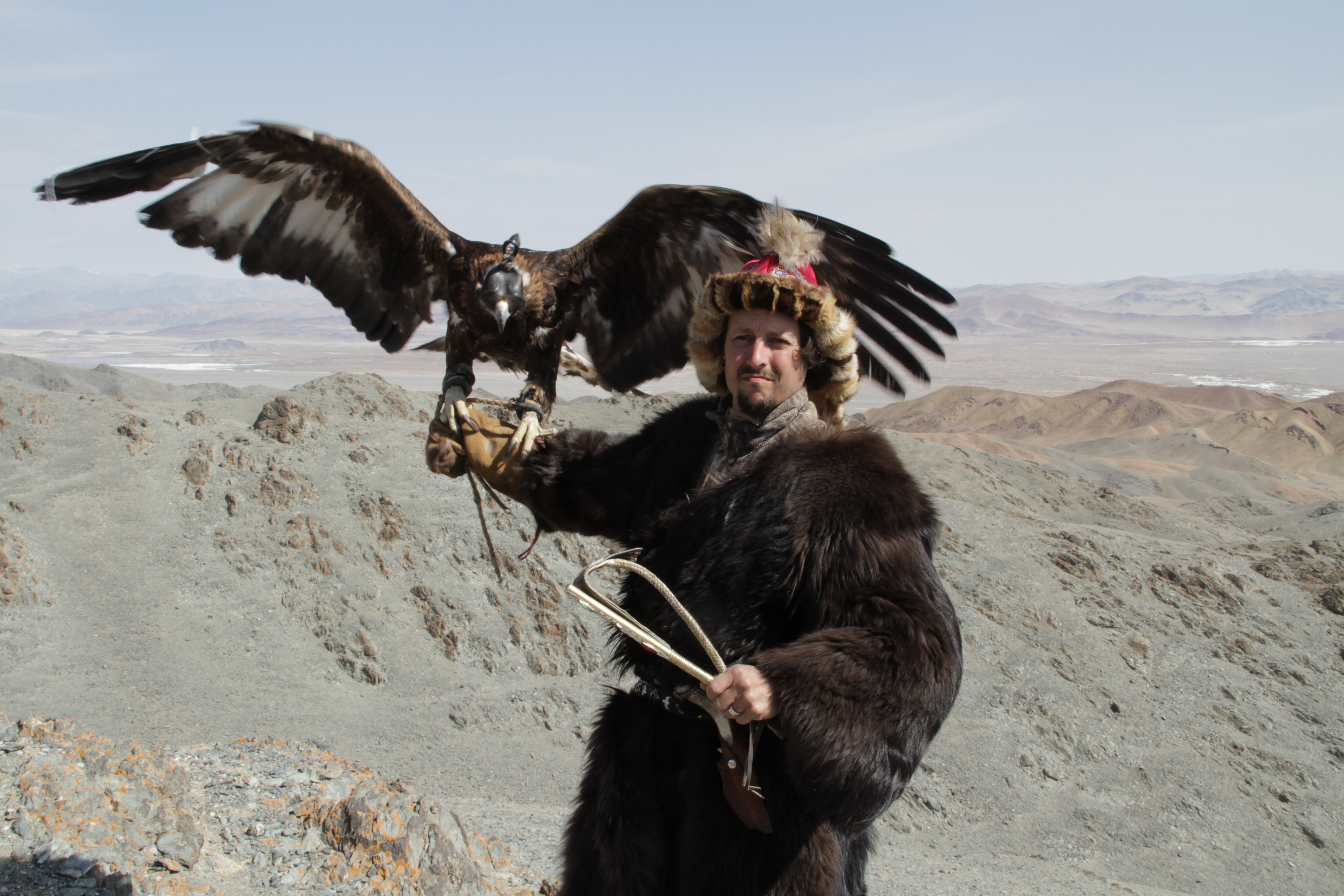 Eddie Brochin eagle hunting in Mongolia