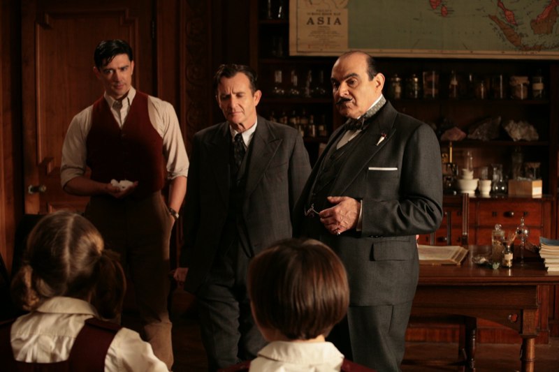 Adam Croasdell as Adam Goodman in Agatha Christie's Poirot - 'Cat Among The Pigeons'